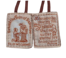 Load image into Gallery viewer, BROWN SCAPULAR WITH BROWN CORD
