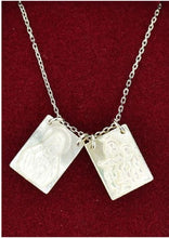 Load image into Gallery viewer, SCAPULAR - MOTHER OF PEARL - 18&quot; CHAIN
