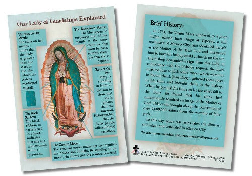OUR LADY OF GUADALUPE EXPLAINED CARD