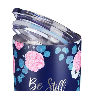 TRAVEL MUG - BE STILL AND KNOW - 18 OZ STAINLESS STEEL INSIDE