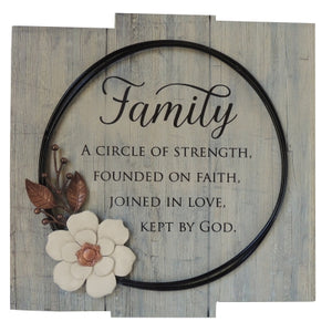 Plaque Family Circle: A Circle of Strength